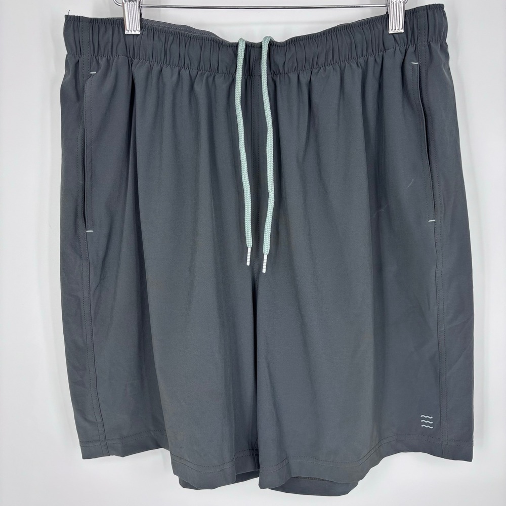Free Fly Swell Shorts Mens Large Charcoal Gray Stretch Athletic Gym Active